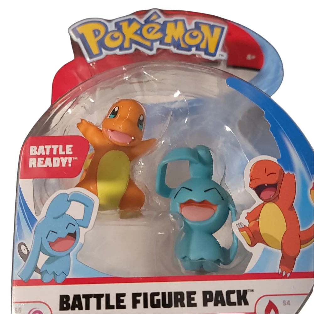 Jazwares Pokemon Wynaut Shadow Bright Charmander Fire Lizard Battle Figures Pack